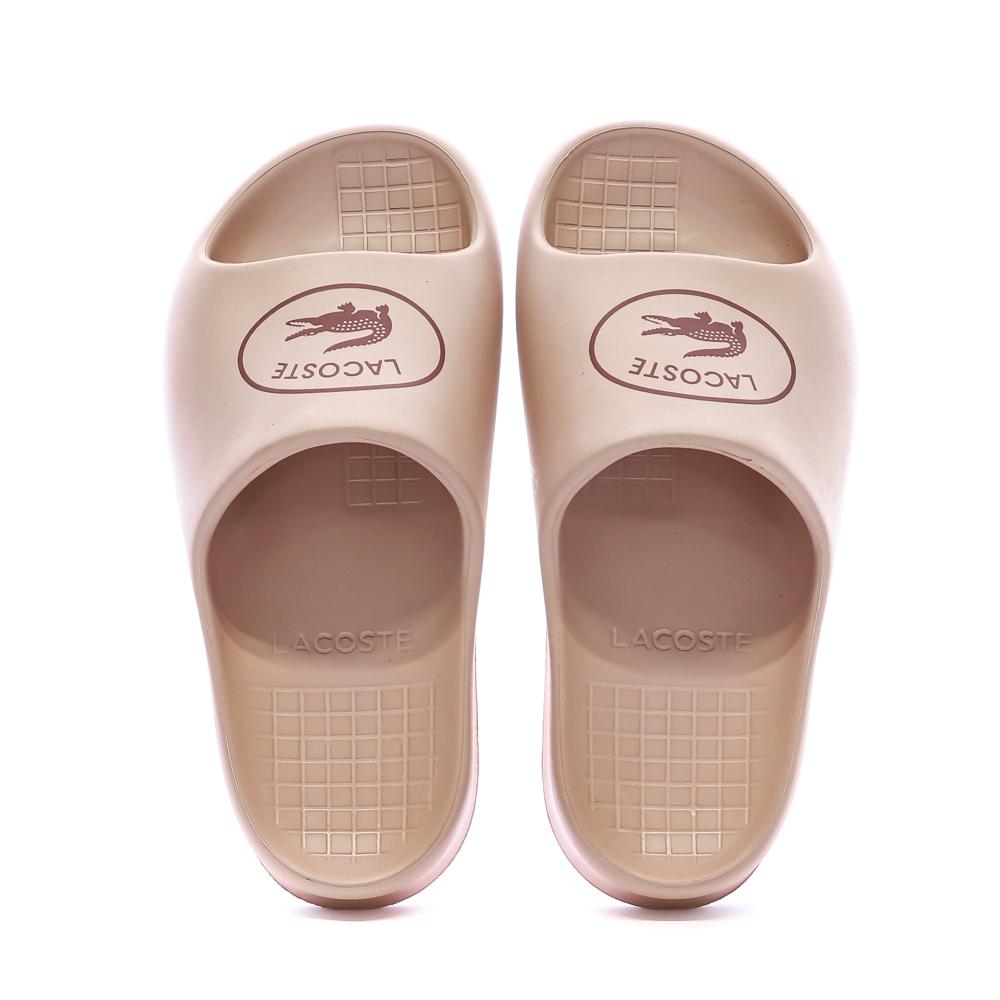 Claquettes Vieux Rose Femme Lacoste Serve Slide 2.0 vue 3