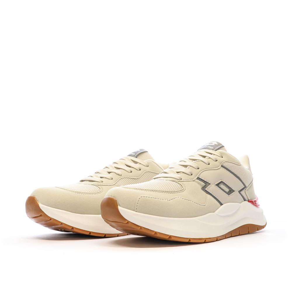 Lotto Twenty6 Men's Beige/White Sneakers Photo of the Espace des Marques %store% store - view of %key%