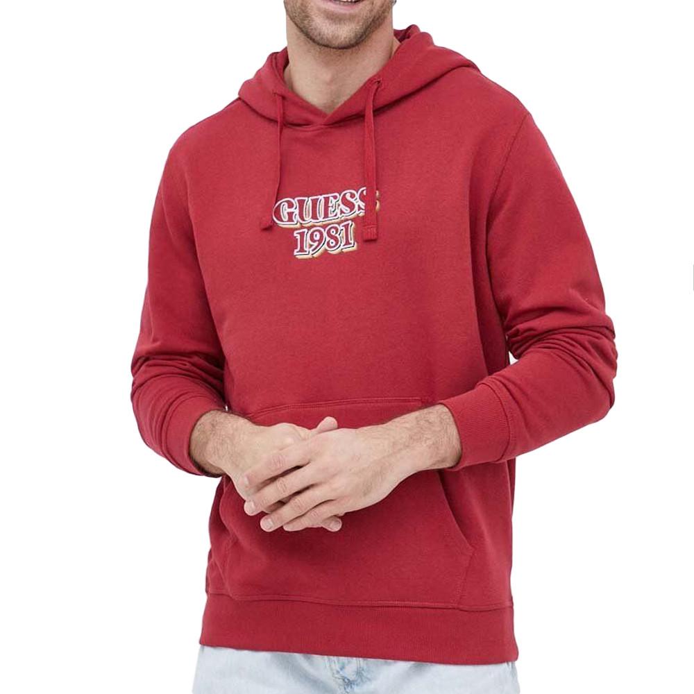 Sudadera con capucha Guess Embro Roja, Hombre barato