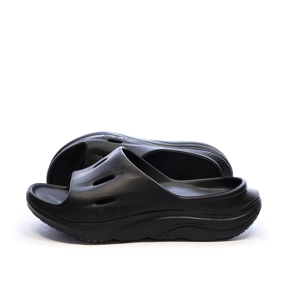 Sandalias negras Hoka Recovery para hombre barato