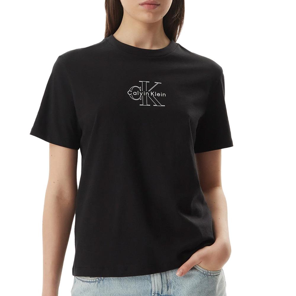 Schwarzes Damen-T-Shirt von Calvin Klein Jeans Classic günstig