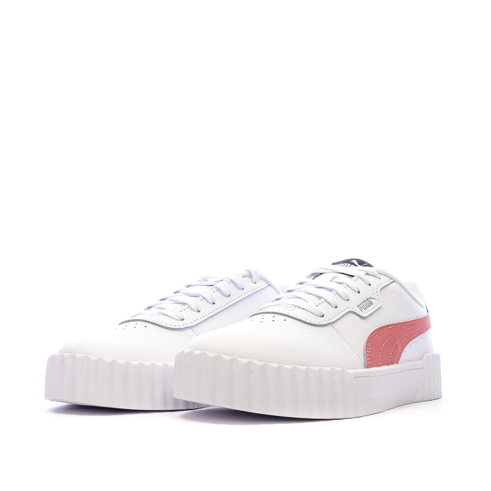 Zapatillas blancas/rosas para niña/mujer Puma Carina 3.0 ver 6
