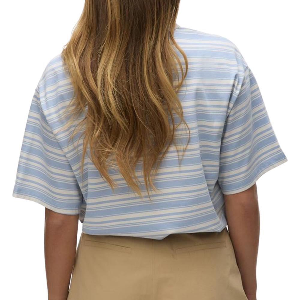 Blau/Weißes Damen-Polohemd von Vero Moda, Awmaren 2/4 Ansicht 2