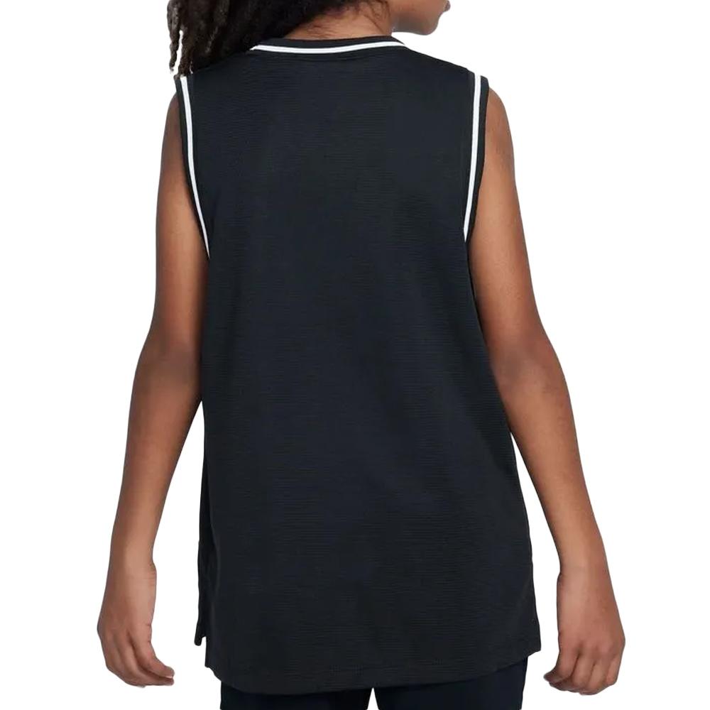 Camiseta sin mangas negra para niña Nike K Nk Df Cob Jsy Tank ver 2
