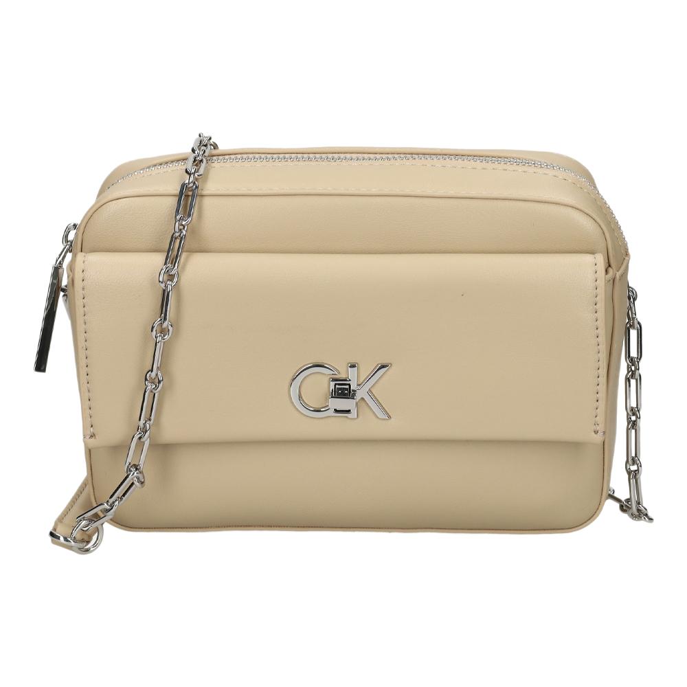 Women's Calvin Klein Jeans Pocket Shoulder Bag Beige affordable