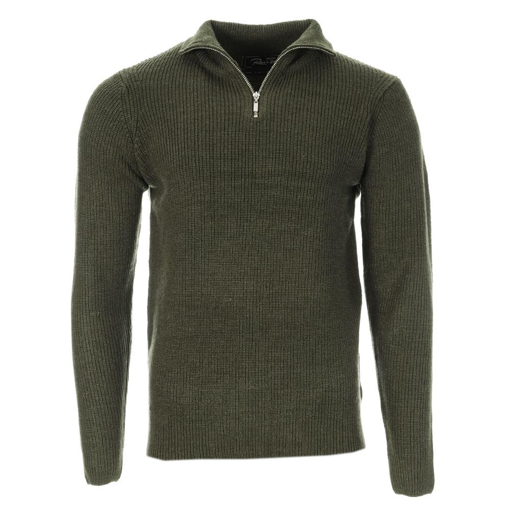 Men's Khaki 1/4 Zip Sweater RMS26 Camioneur affordable