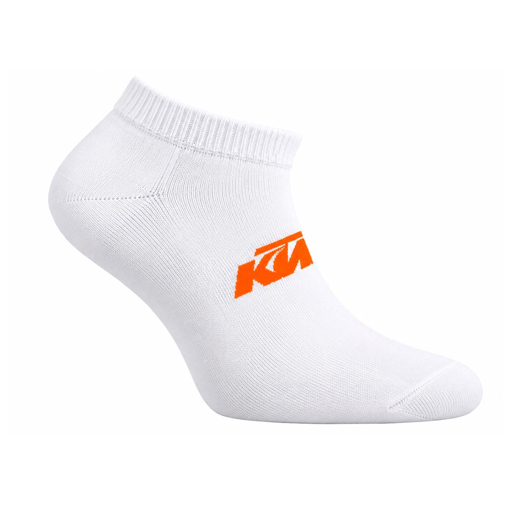 3 Paar weiße/orangefarbene Herrensocken KTM 1CHLCX3NR Ansicht 2