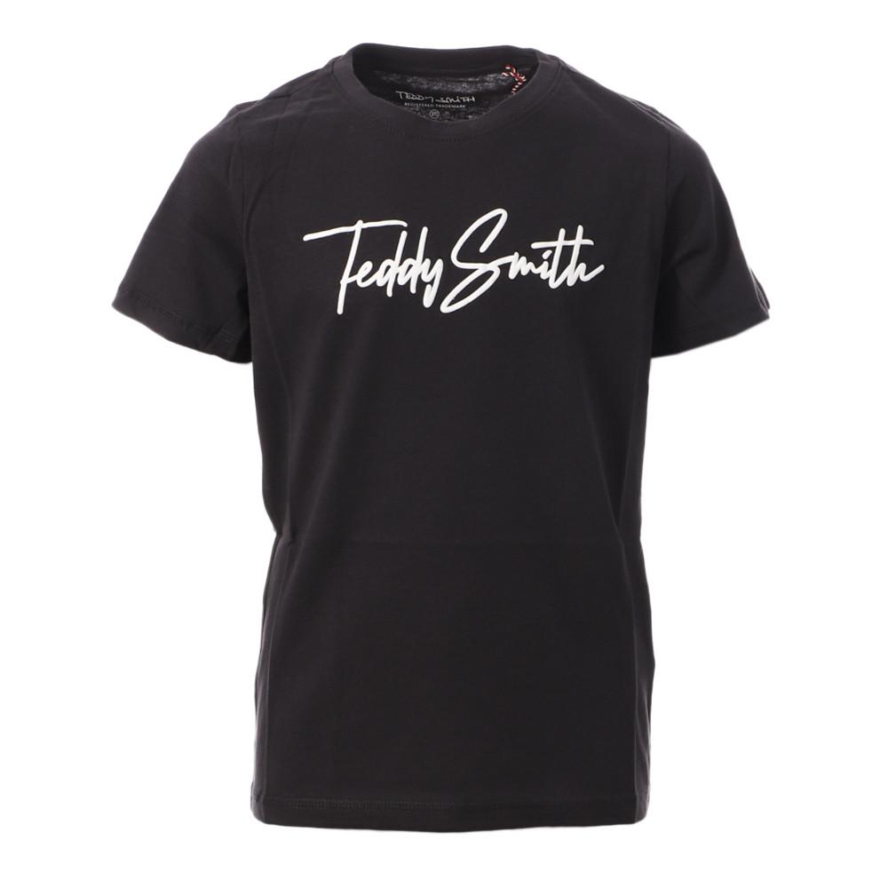 T-shirt Noir Garçon Teddy Smith Evan pas cher