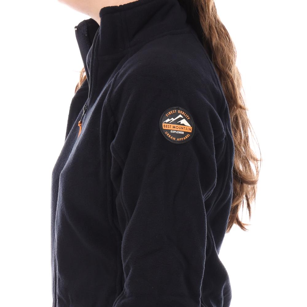 Fleece-Sweatshirt Dunkelmarine Damen Best Mountain Victoria Ansicht 3