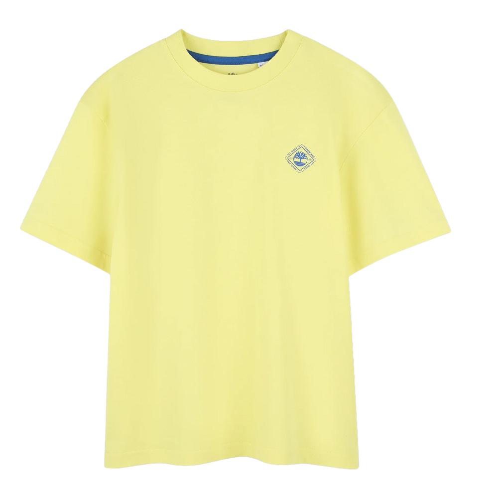 T-Shirt Jaune Garçon Timberland T60424 Yellow pas cher