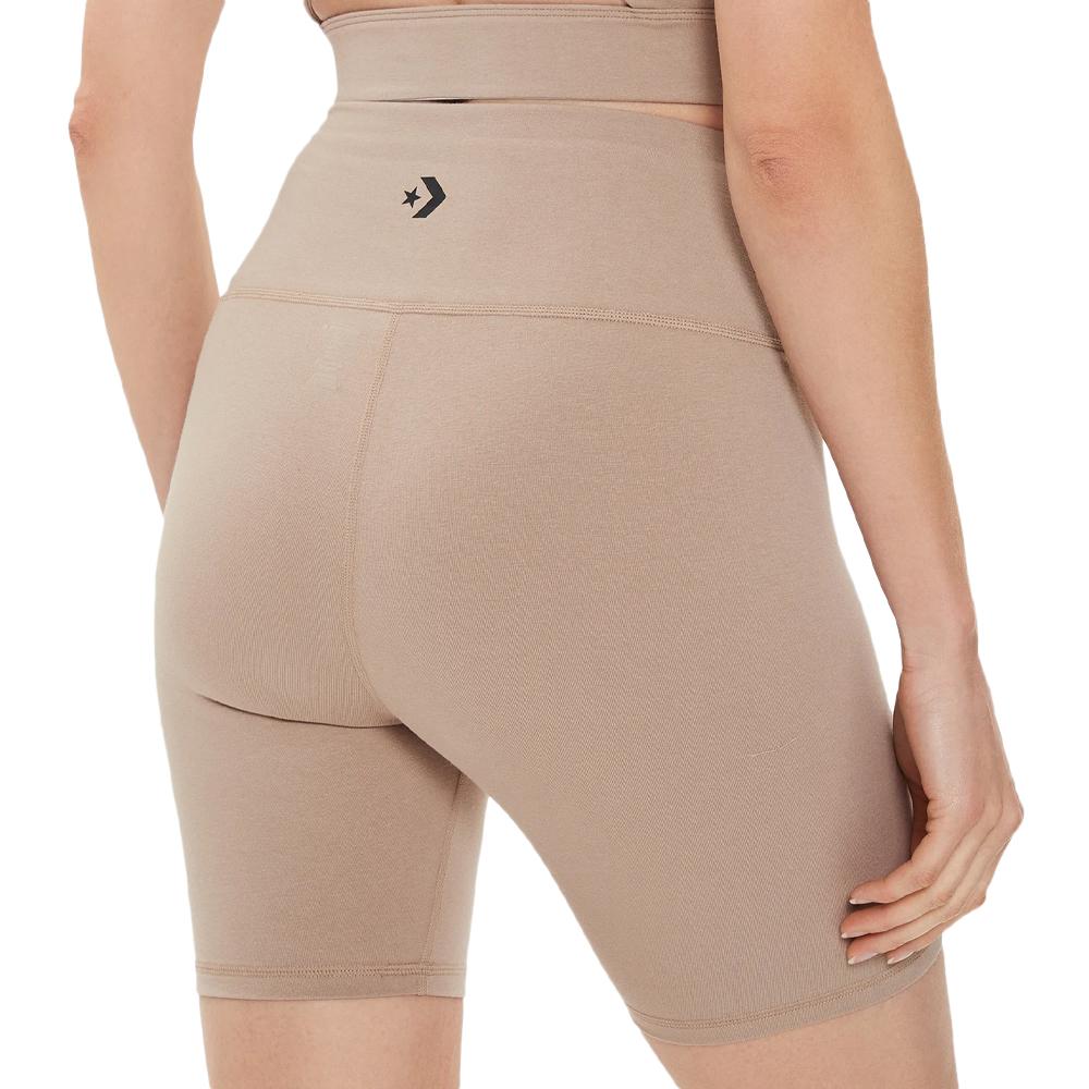 Pantalón Corto Técnico Converse Bike Beige/Negro, Mujer ver 2