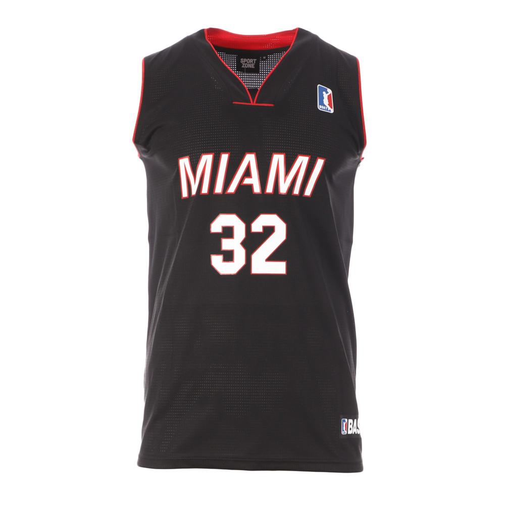Miami Basketballtrikot Schwarz Mann Sport Zone Miami 32 günstig