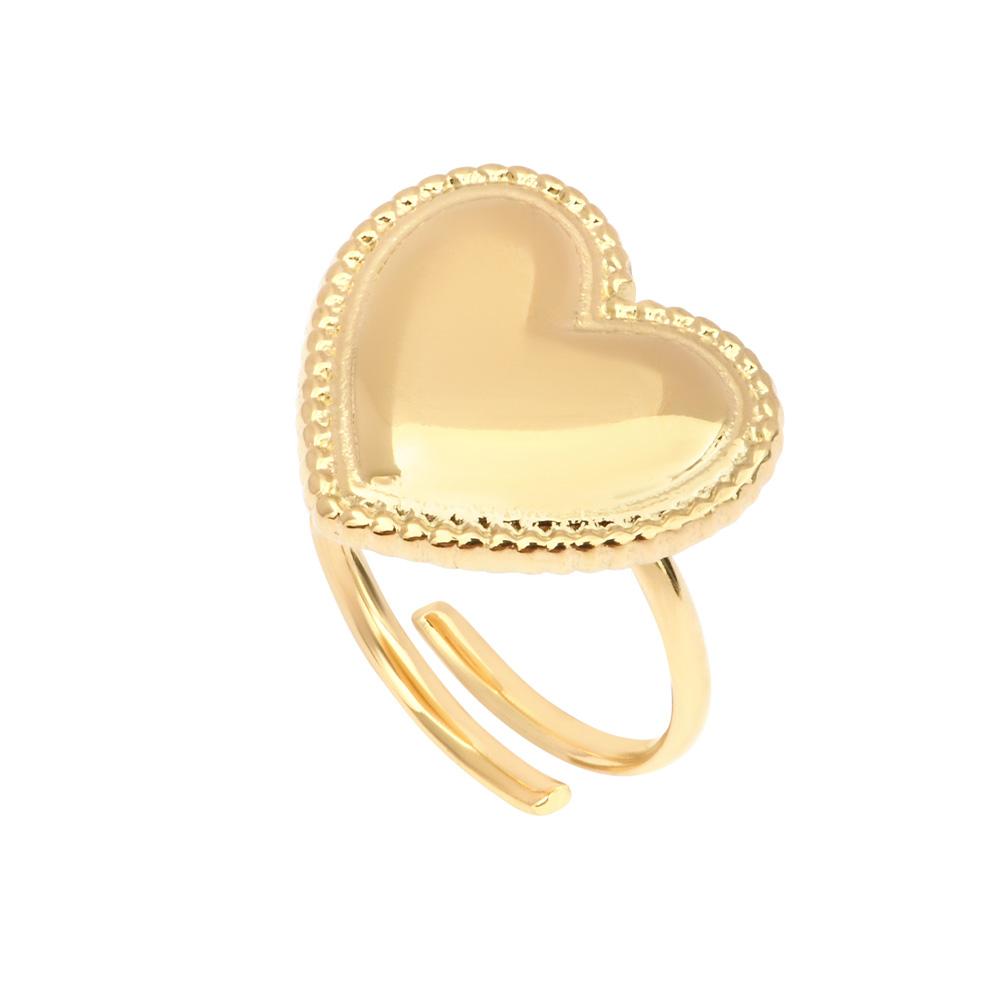 Clio Blue Women's Gold Heart Ring BA0015 affordable