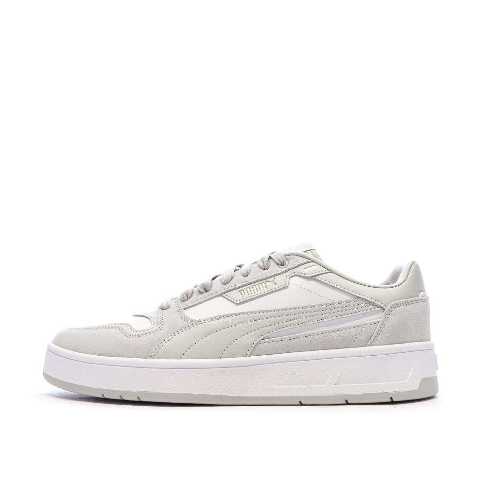 Baskets Gris/Blanc Homme Puma Court Classic Street pas cher