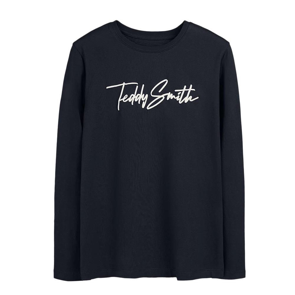 Teddy Smith Evan Boy's Black Long Sleeve T-Shirt affordable