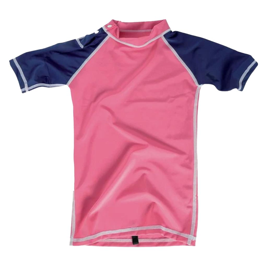 Camiseta de licra rosa para niña Ocean Step Rashvest barato