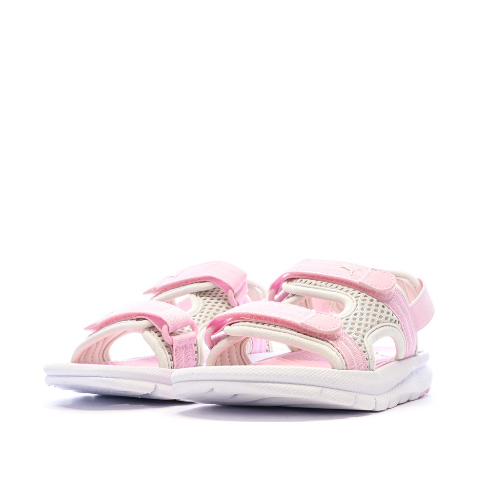 Sandales Beiges/Roses Fille Puma Evolve vue 6