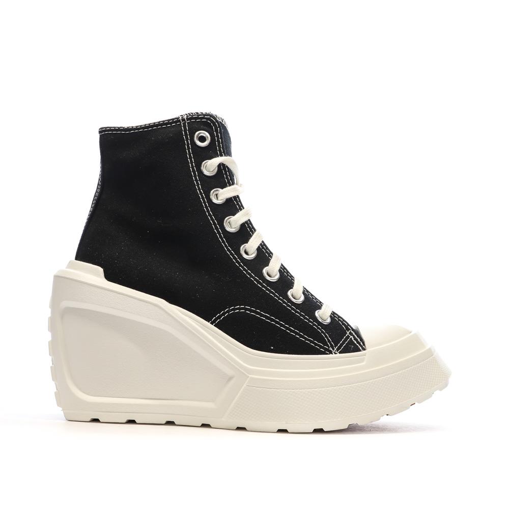 Schwarze Sneakers Frau Converse Chuck 70 De Luxe Wedge A06478C Ansicht 2