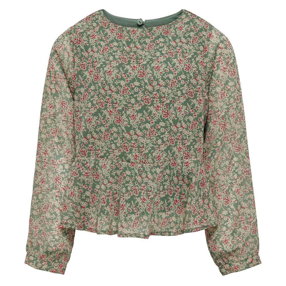 Blusa fluida de niña Verde/Rojo Niños SOLO Kogdora barato