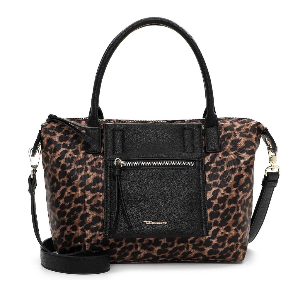Women's Black/Leopard Shoulder Bag Tamaris 33522 affordable