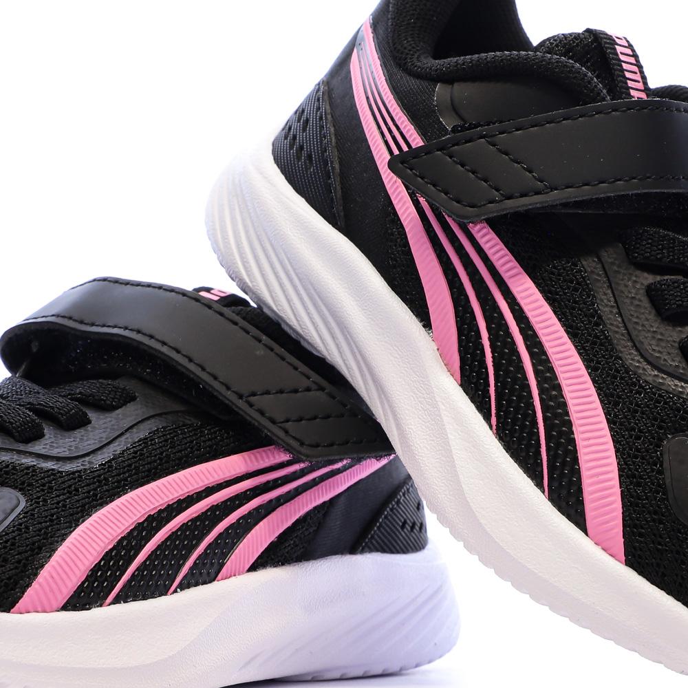 Baskets Noir/Rose Fille Puma Pounce Ac+ vue 8