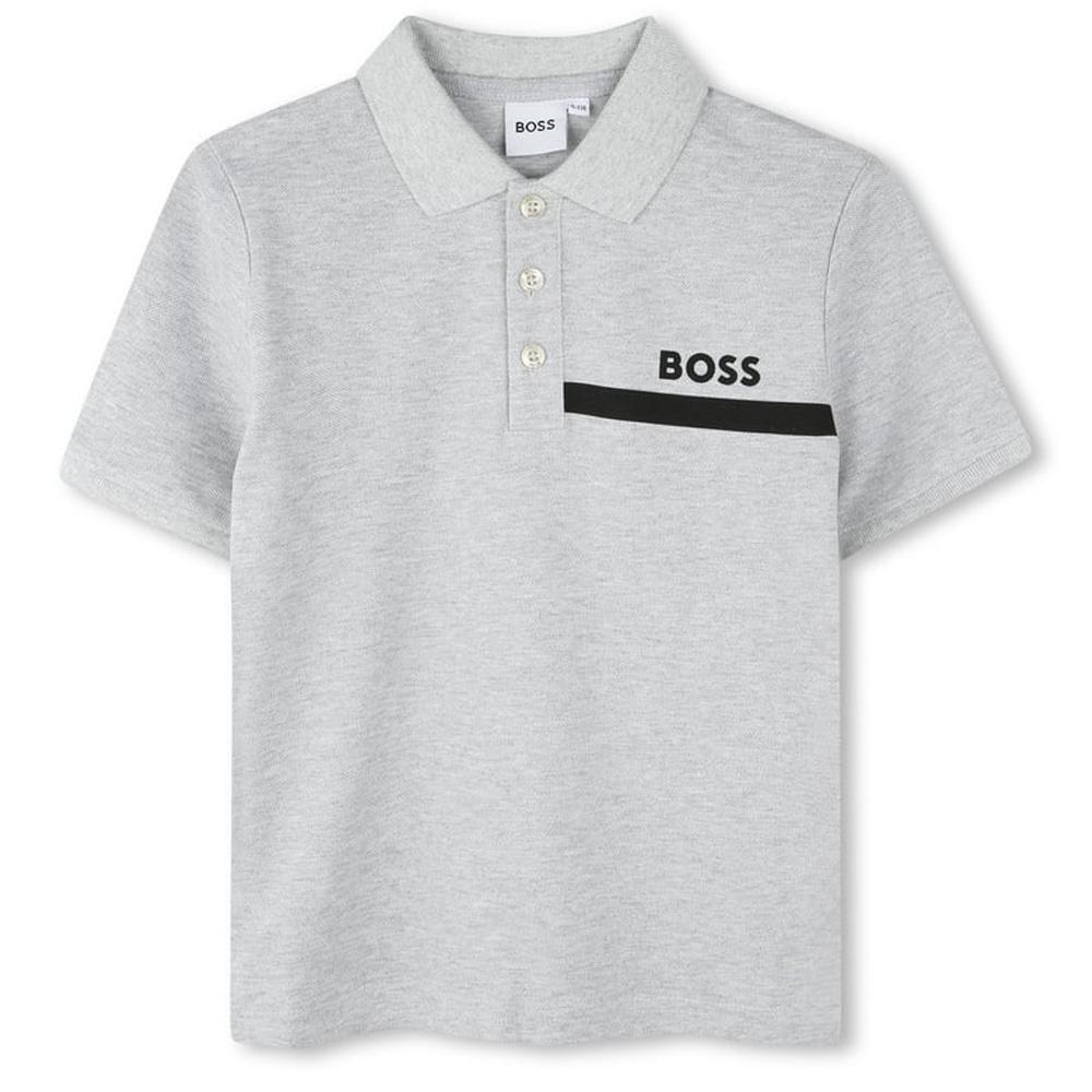 Hugo Boss Boys’ Grey/Black Polo Shirt J52731 affordable