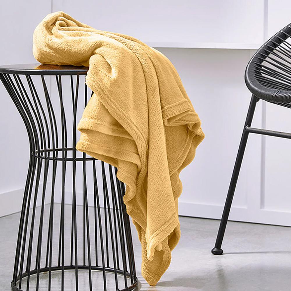 Plaid Jaune Today Plaid Xl Moelleux 150x200 vue 2