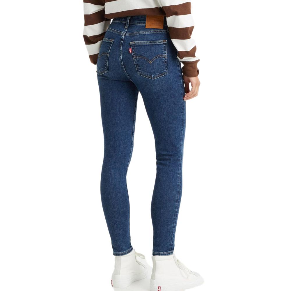 Jeans 721 Bleu Brut Skinny Femme Levi's High Rise Skinny Dark Indin vue 2