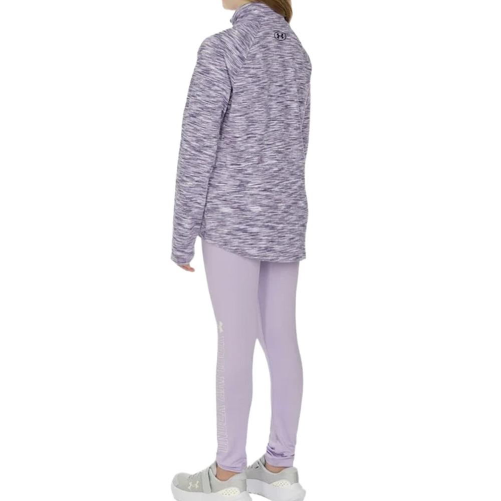 Conjuntos morados para niña de Under Armour: mallas con cremallera de 1/4 ver 2