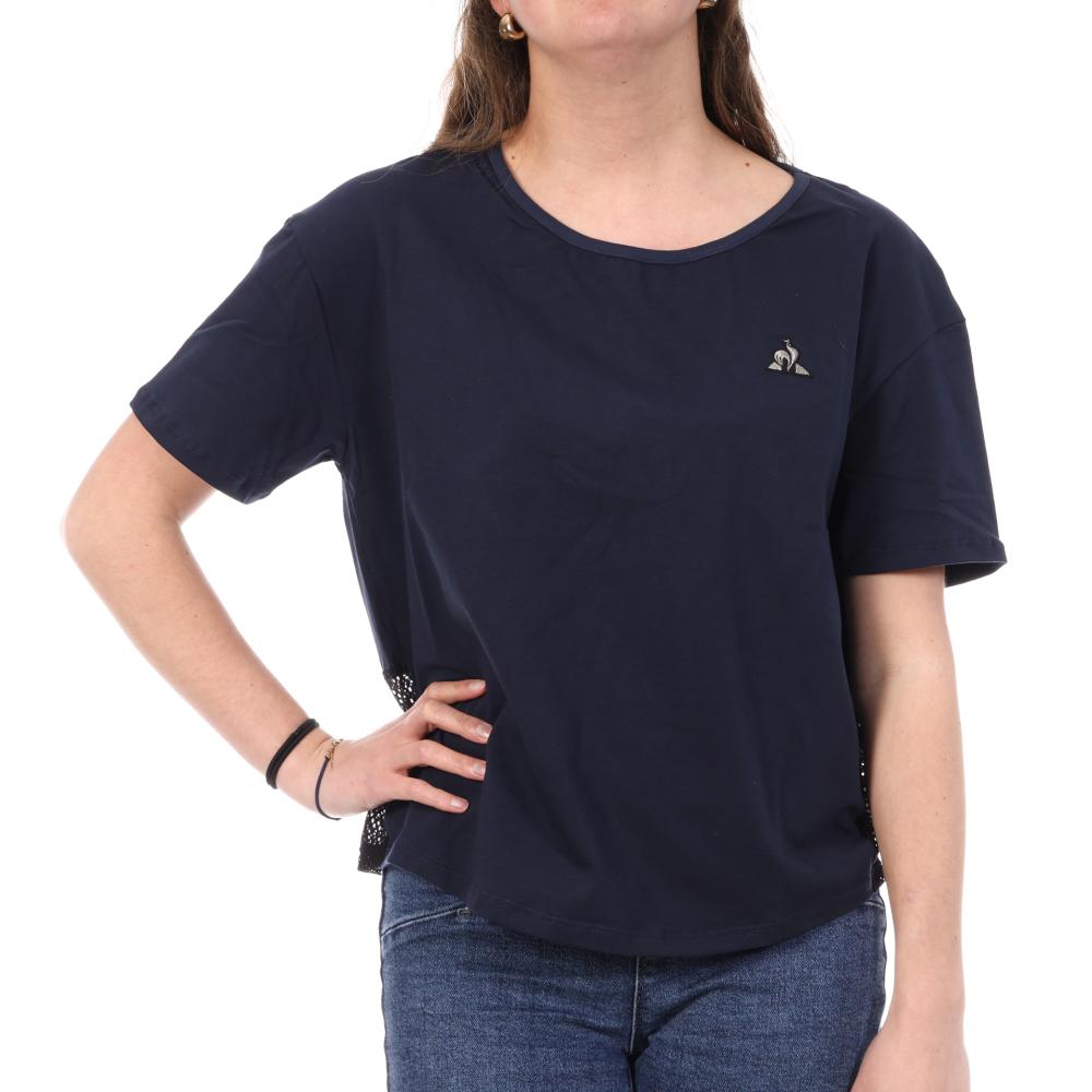 Women's Navy T-Shirt Le Coq Sportif Loose affordable
