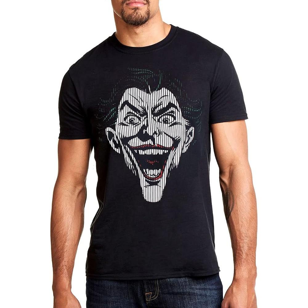 Schwarzes Herren-T-Shirt DC Comics Joker Lines günstig