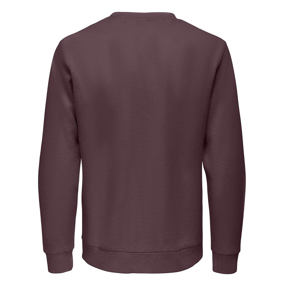 Herren-Sweatshirt in Bordeaux von Only & Sons Chase Ansicht 2