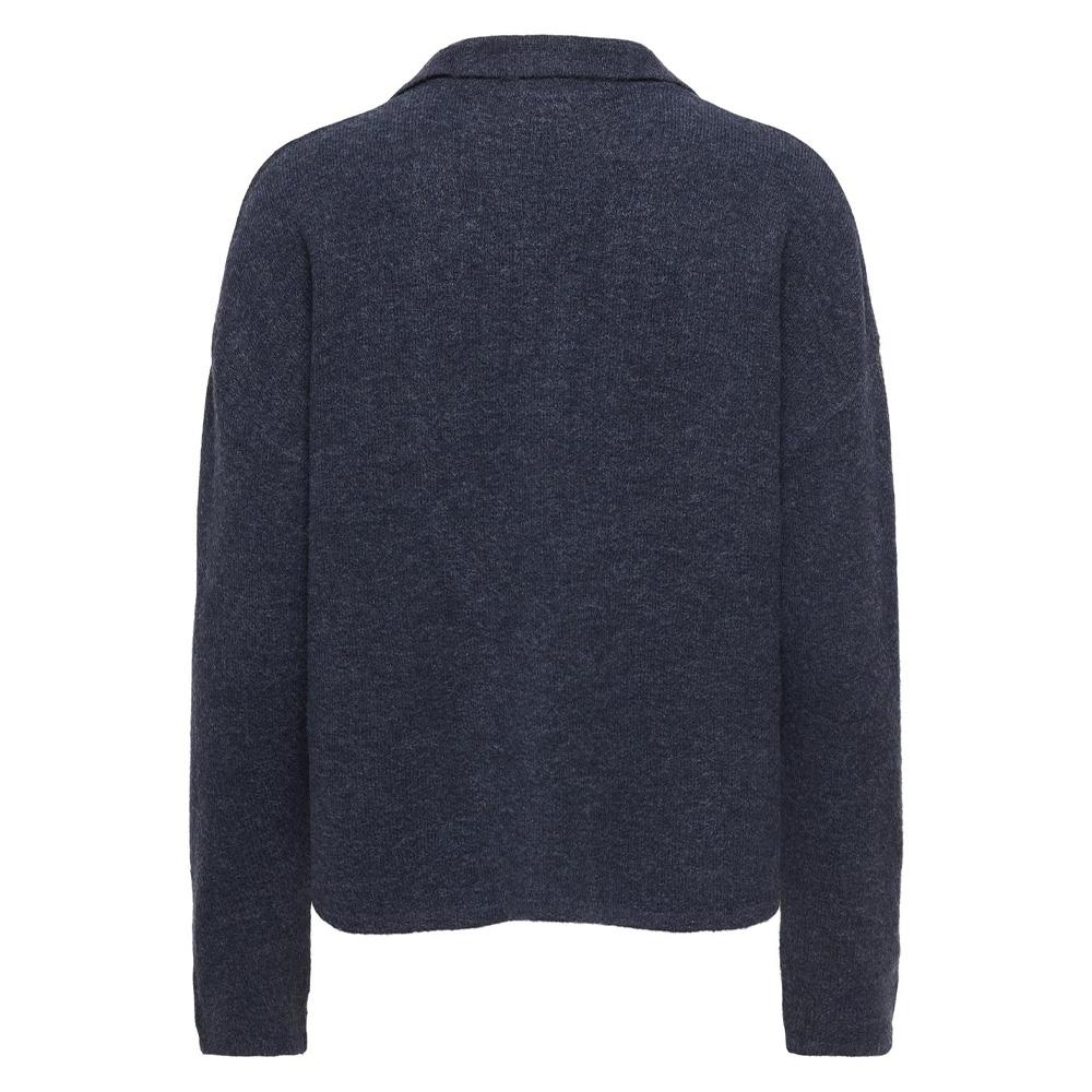 Pull Marine Foncé Femme JDY Elanora vue 2