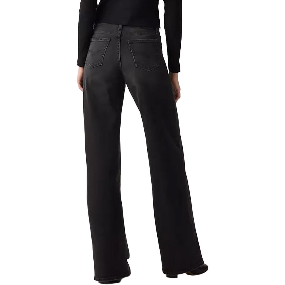 Jean Baggy Noir Femme Levi's 728 Wide vue 2