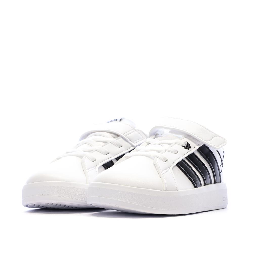 Adidas Grand Court 3.0 Mädchen Sneaker Weiß/Schwarz Ansicht 6