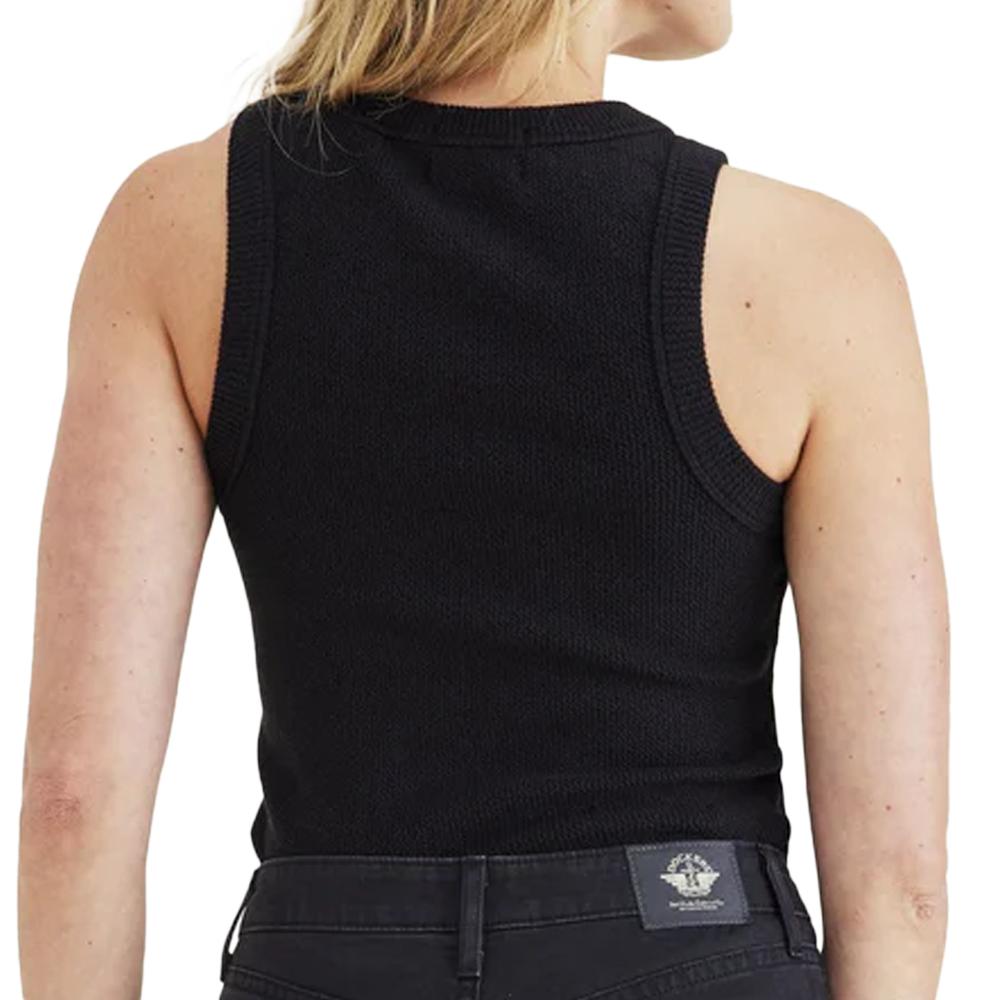 Camiseta de tirantes negra de mujer Dockers Rib Knit Tank ver 2