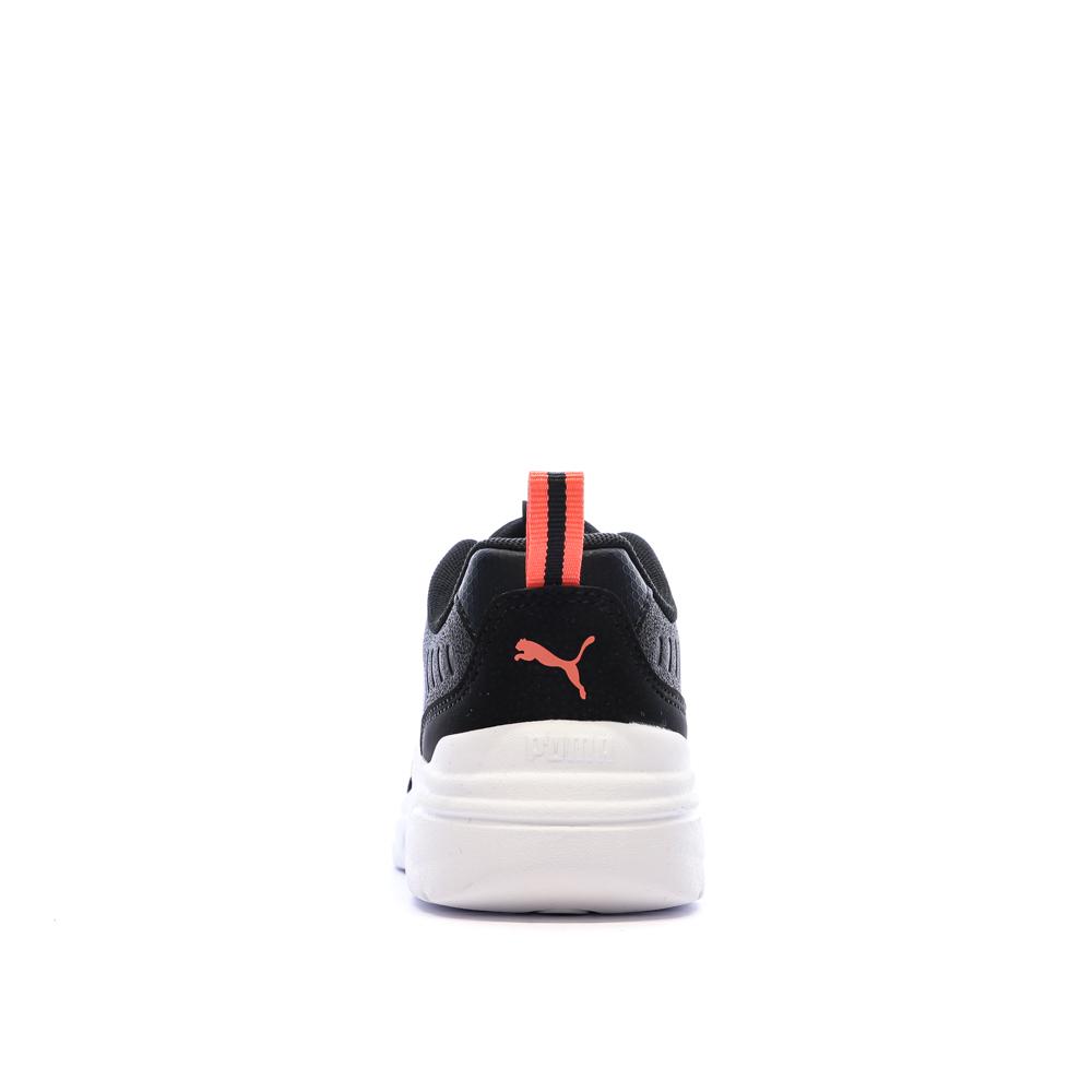 Schwarze/weiße/fuchsiafarbene Puma Soft Wired 2 Sneaker für Mädchen Ansicht 3