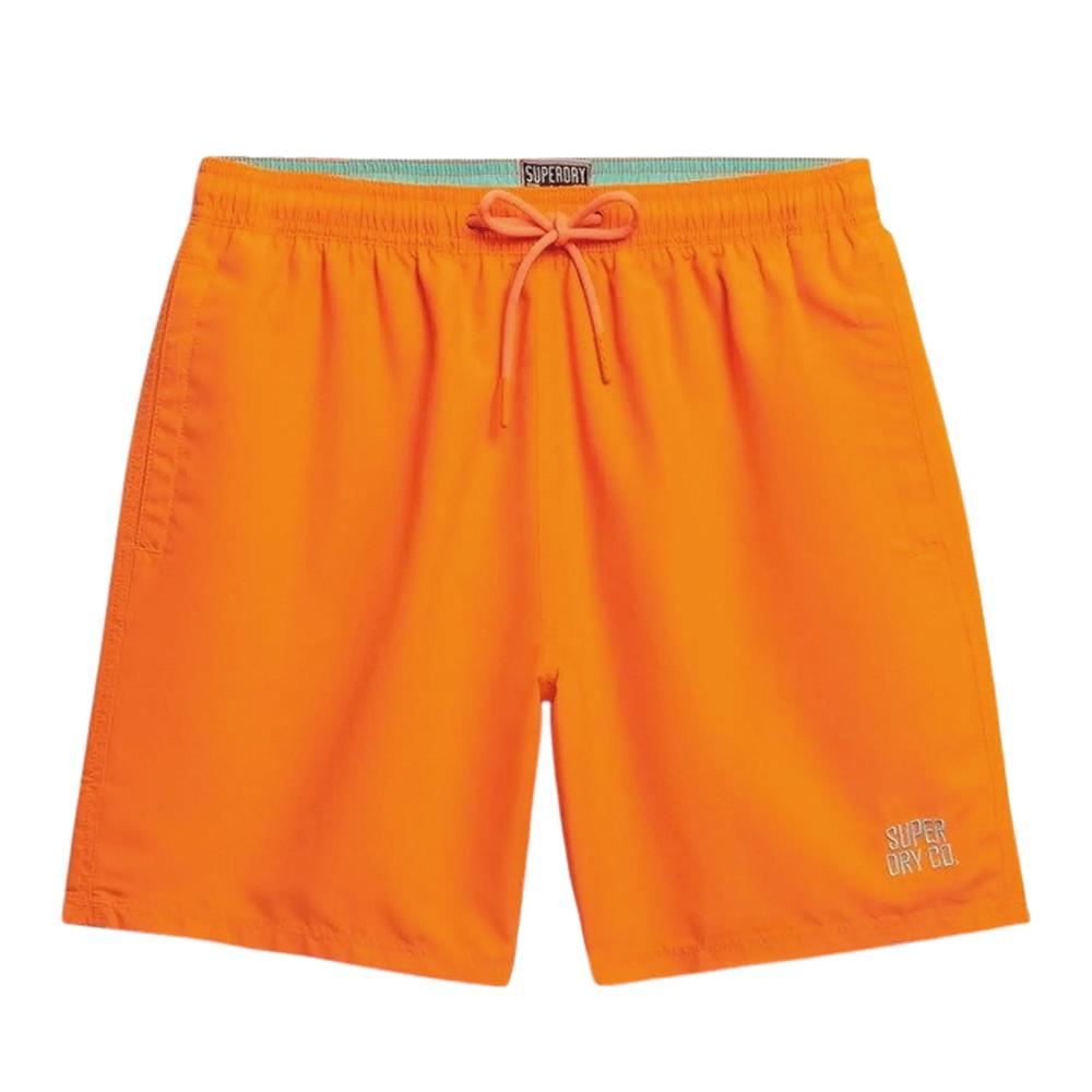 Bañador corto naranja para hombre Superdry Essential 16 Swim barato