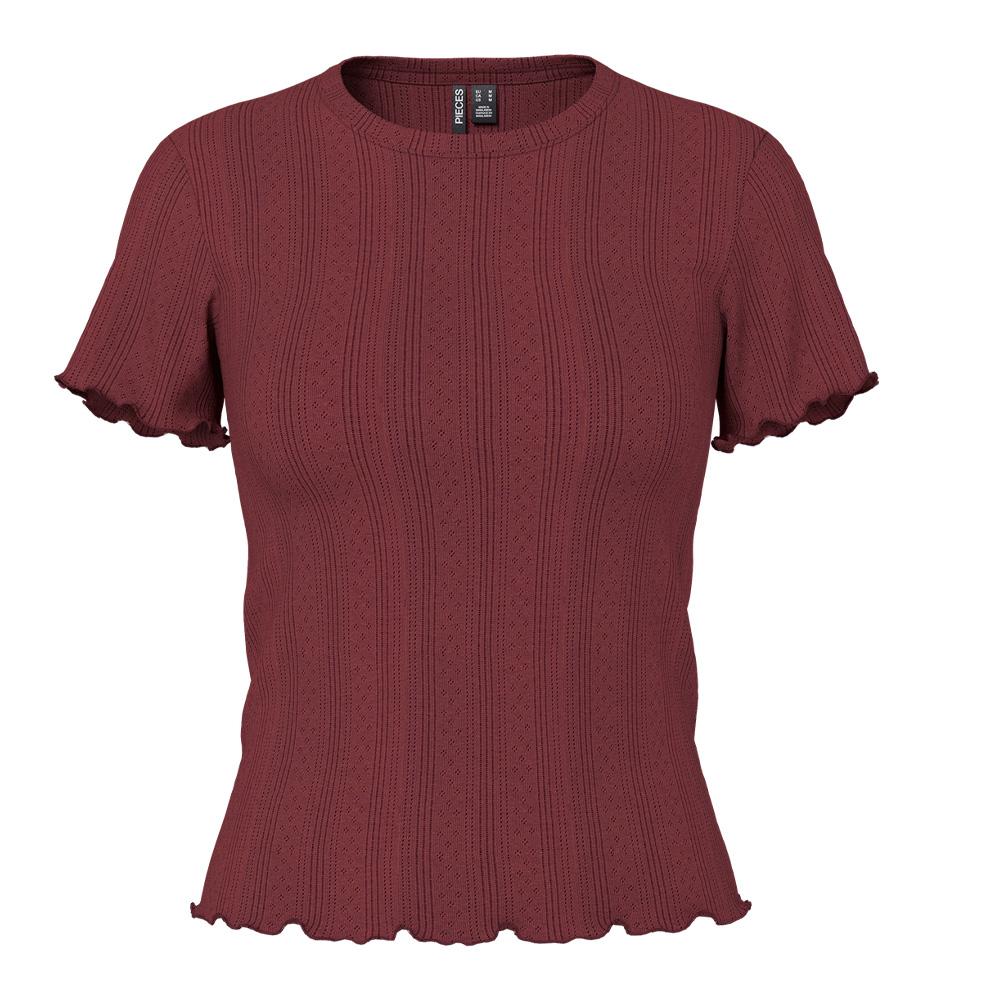 Camiseta Burdeos Mujer Pieces Marie ver 2