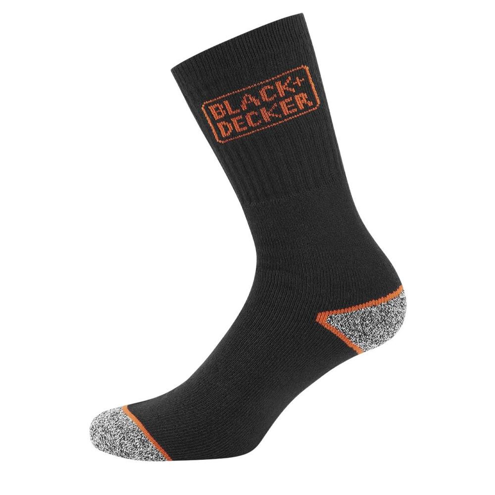 3 pares de calcetines negros/naranjas para hombre Black & Deckers Plugin barato
