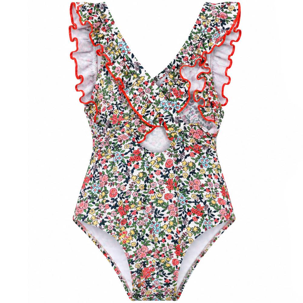 Maillot de bain Blanc/Vert Fille Ninon Lagon Bleu Ninon vue 2