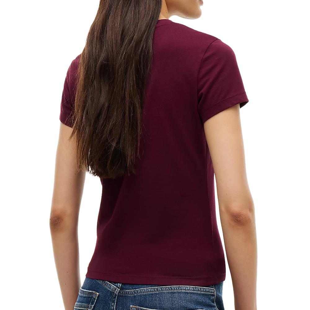 Tommy Hilfiger Damen-T-Shirt in Bordeaux, Tjw C Ansicht 2