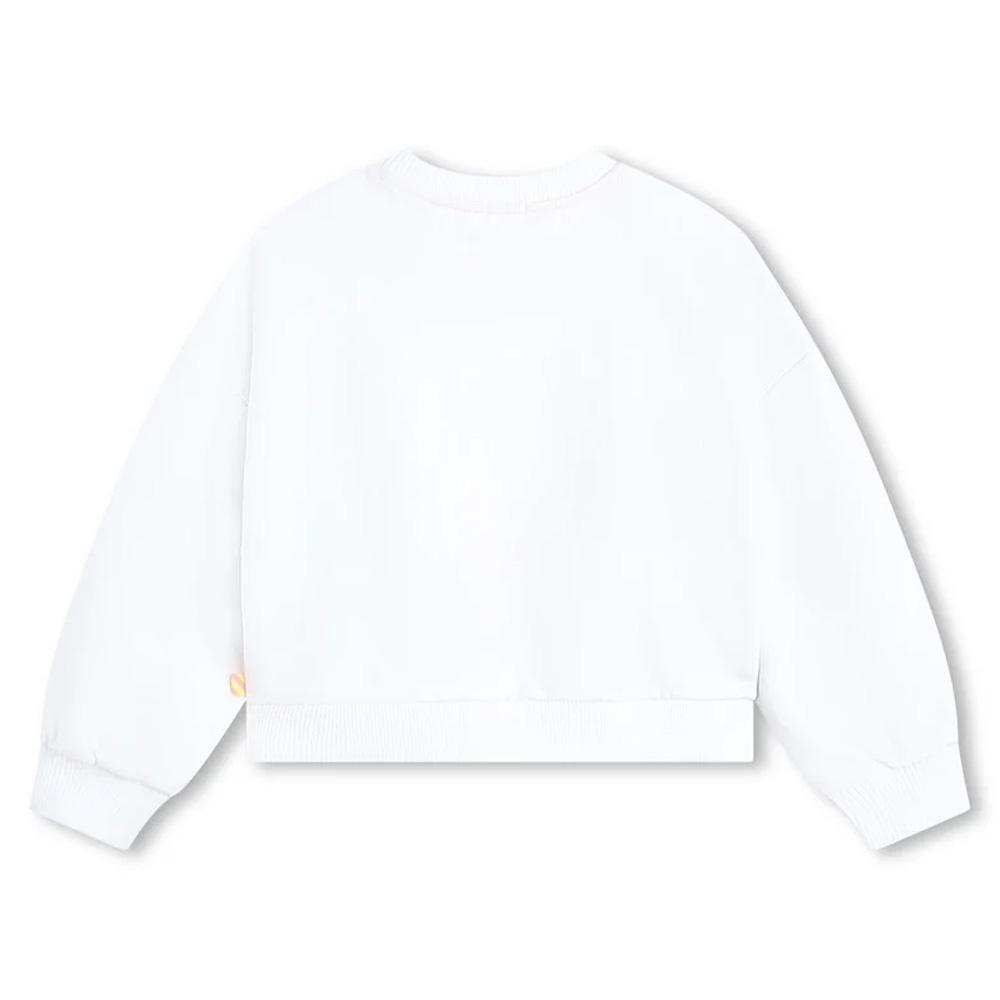 Sweat Blanc Fille Billieblush U20099 vue 2