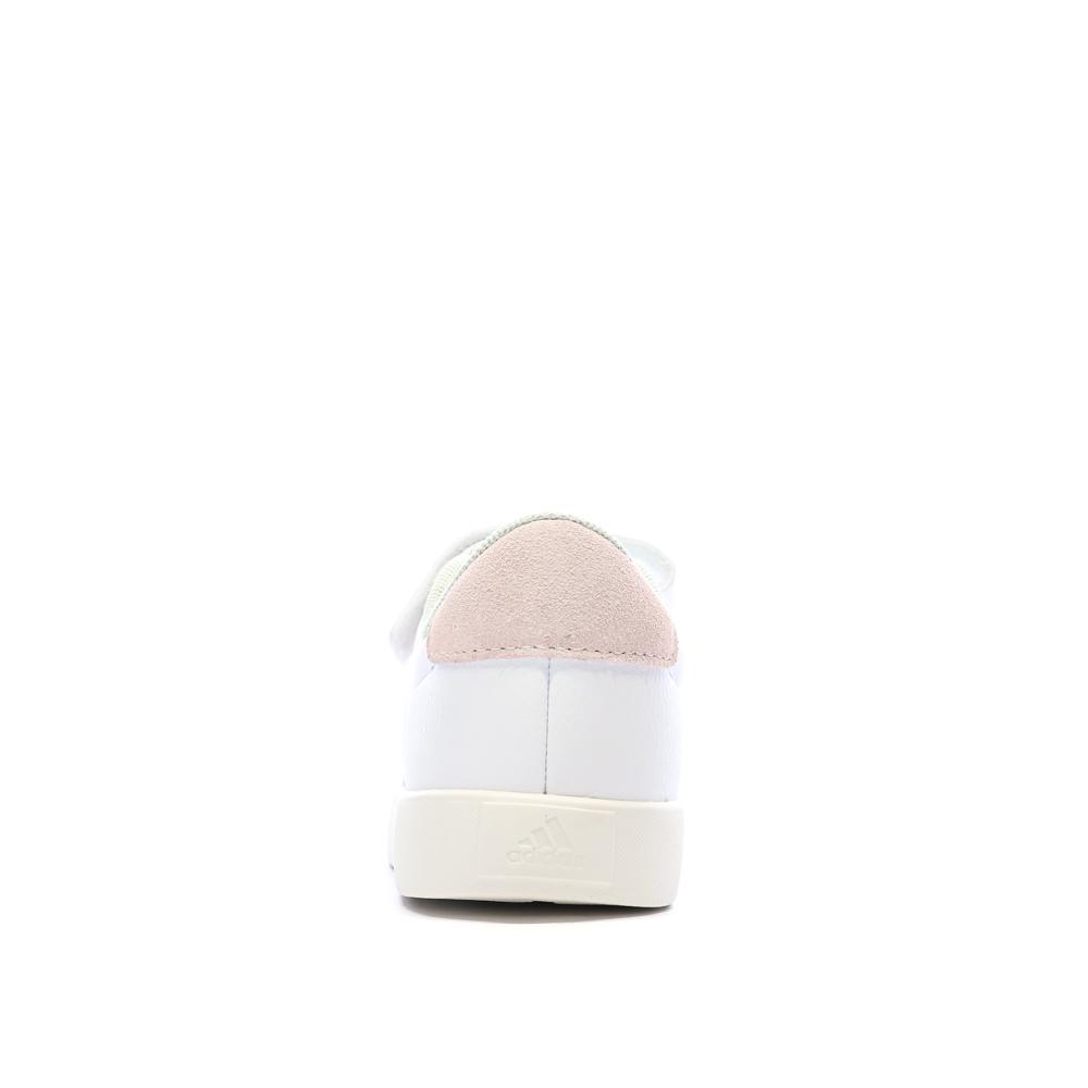 Zapatillas Adidas Vl Court Blanco/Rosa Niña ver 3