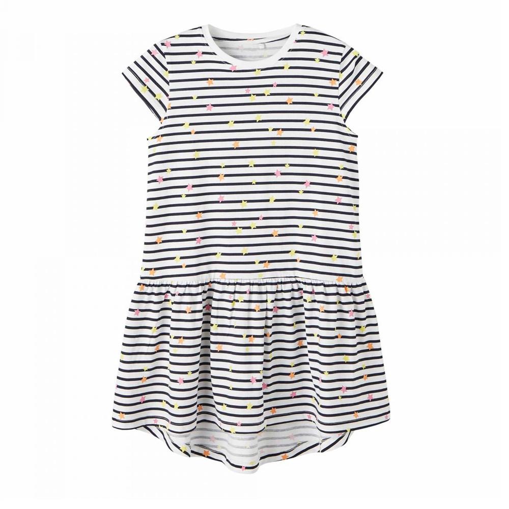 Girl's white striped dress Name it Frida affordable