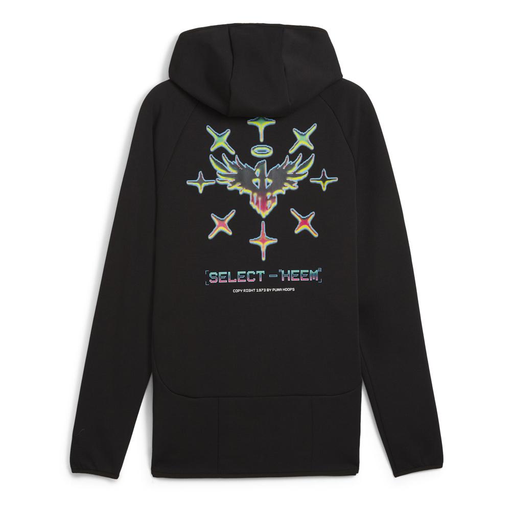 Sweatshirt mit Reißverschluss Schwarz Männlich Puma Melo Ansicht 2