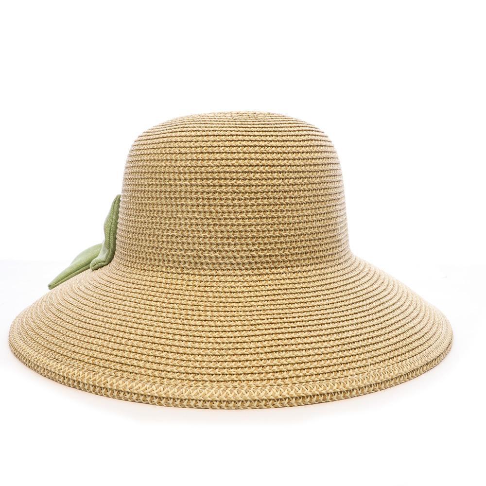 Chapeau de Paille Vert Femme Via Lorenzo Bohème vue 2