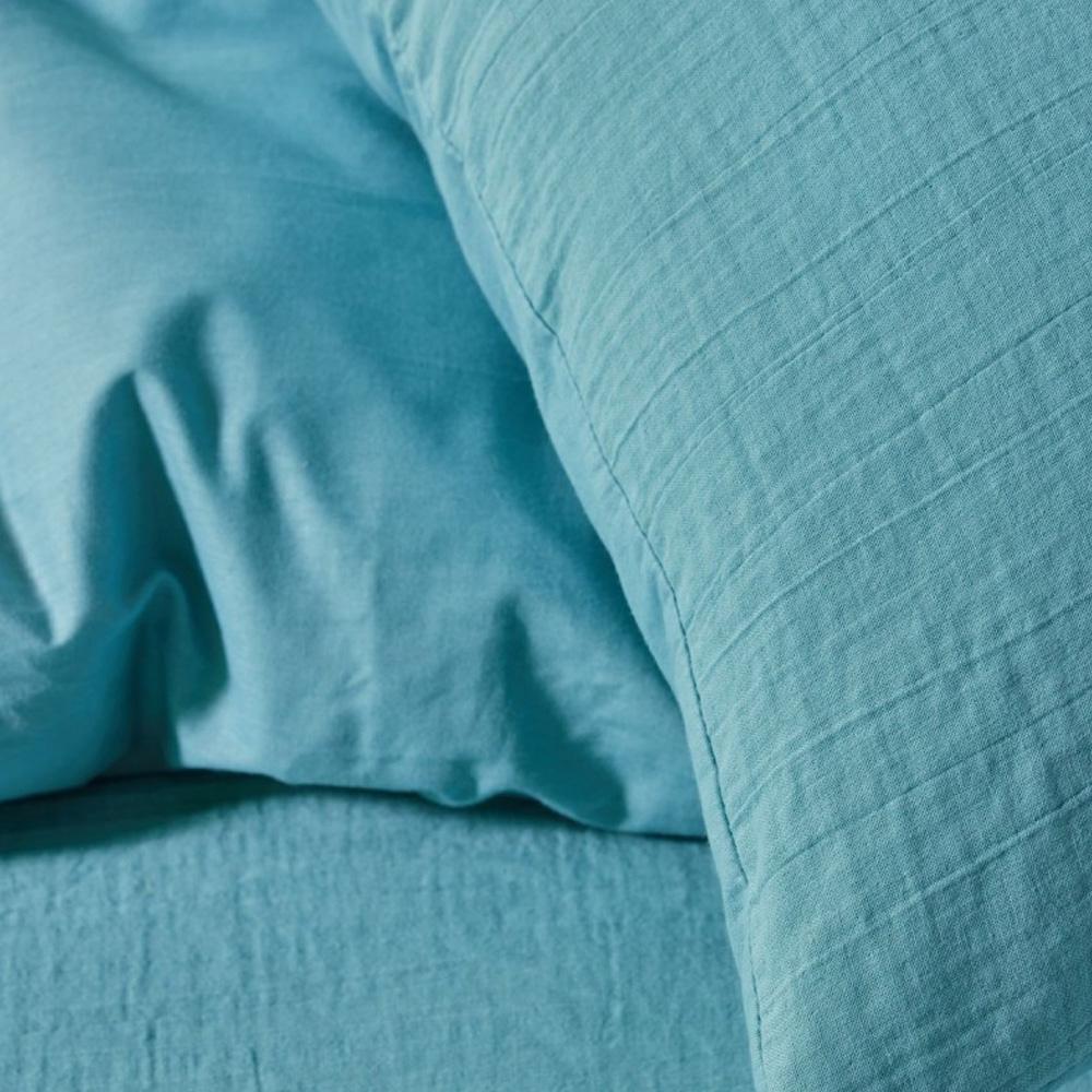 Bettbezug Blau Baumwollgaze (260 x 240 cm) Lagon Ansicht 2