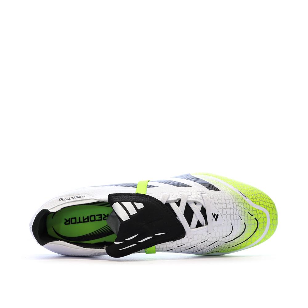 Chaussures de Foot Blanc/Jaune Adidas Predator League FT FG/MG vue 4