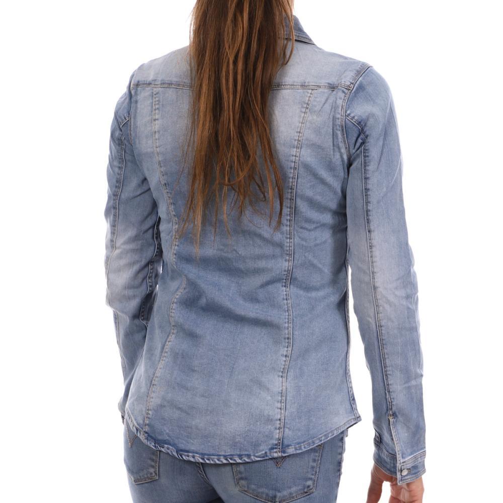 Blaues Damenhemd Monday Premium 678 Ansicht 2